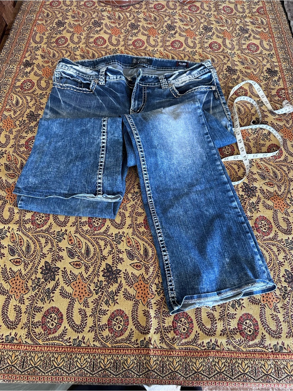 Silver Jeans Light Blue Washed Denim Waistband Detail